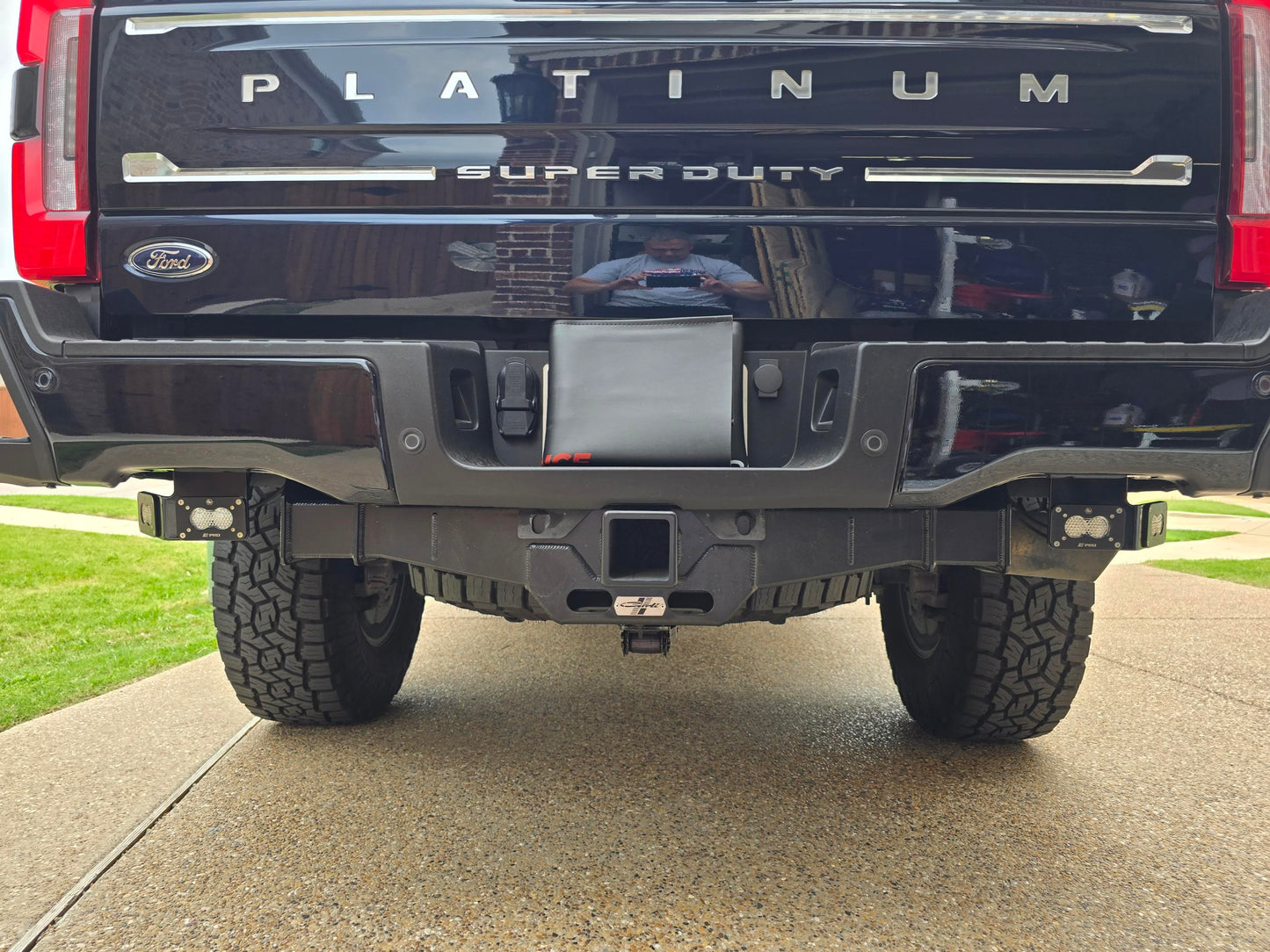 Dual Pod Rear Bumper Light Bracket for Baja Designs S2 LED for 2023+ Ford Super Duty