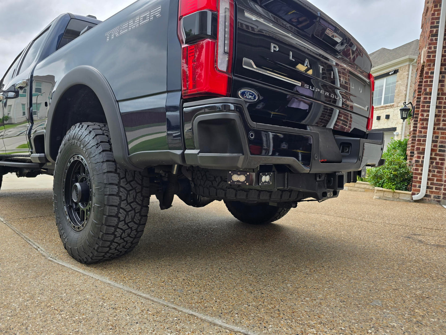 Dual Pod Rear Bumper Light Bracket for Baja Designs S2 LED for 2023+ Ford Super Duty