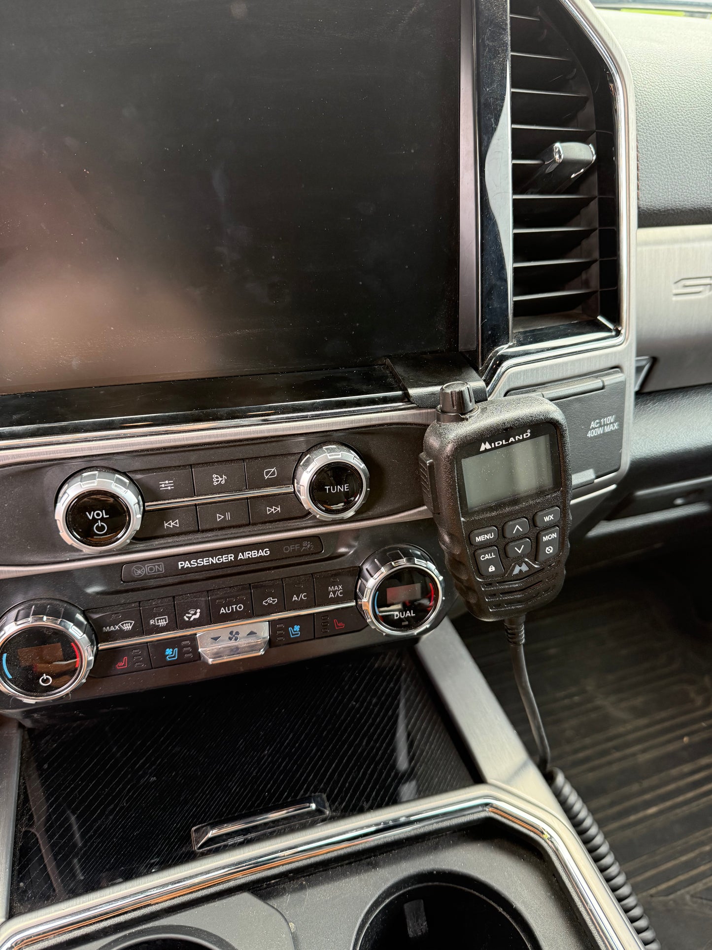 2022 Super Duty Handheld Mic Dash Mount for GMRS/Ham Radio - PASSENGER side