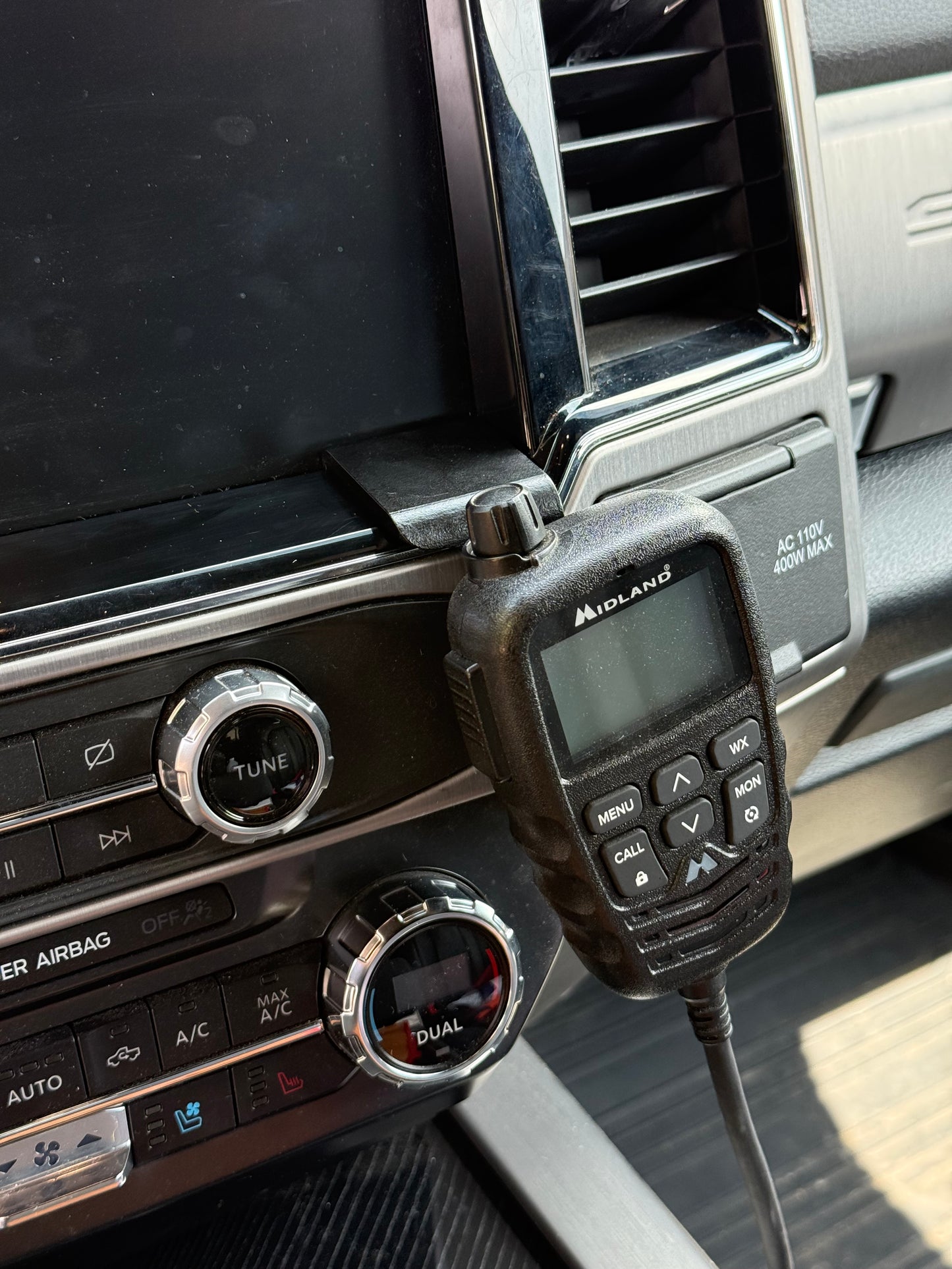 2022 Super Duty Handheld Mic Dash Mount for GMRS/Ham Radio - PASSENGER side