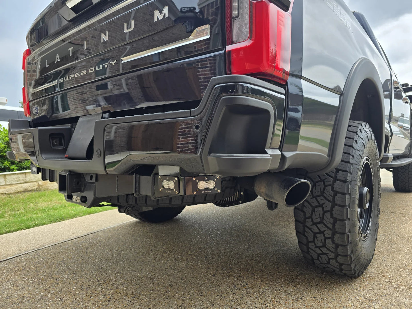 Dual Pod Rear Bumper Light Bracket for Baja Designs S2 LED for 2023+ Ford Super Duty