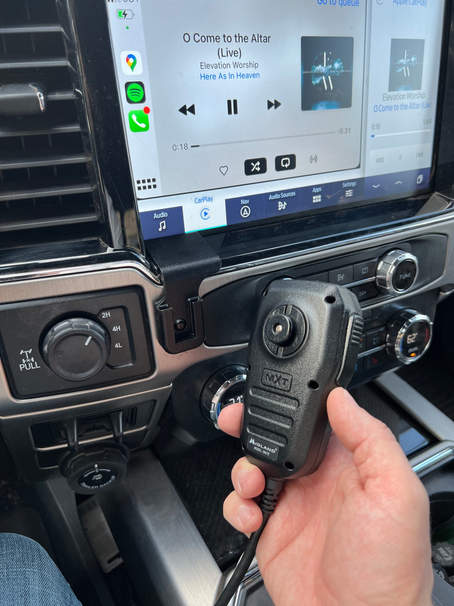 2022 Super Duty Handheld Mic Dash Mount for Midland GMRS Radio