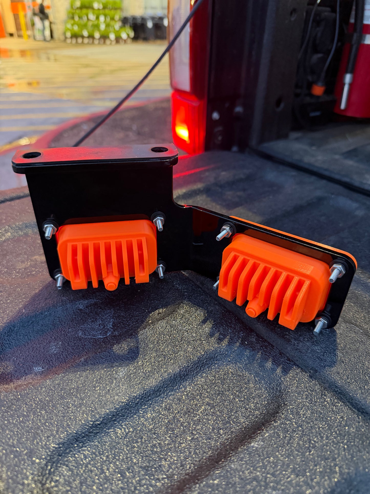 Dual Pod Rear Bumper Light Bracket for Baja Designs S2 LED for 2023+ Ford Super Duty and Carli Trophy Hitch