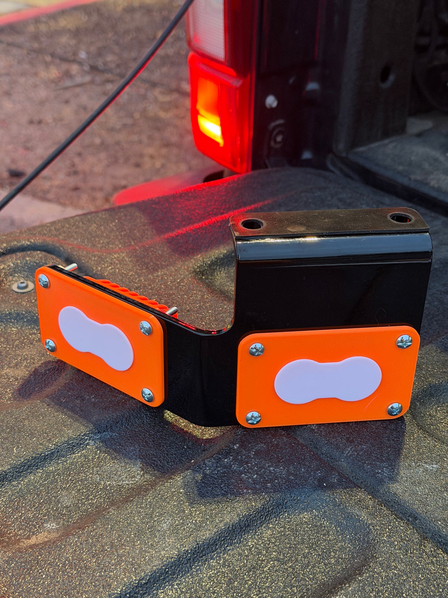 Dual Pod Rear Bumper Light Bracket for Baja Designs S2 LED for 2023+ Ford Super Duty and Carli Trophy Hitch